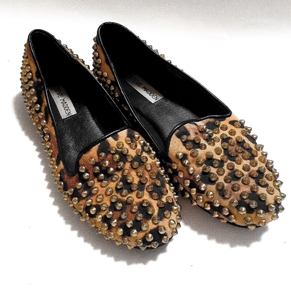 Steve Madden Shoes - Steve Madden Studded Leopard Loafer